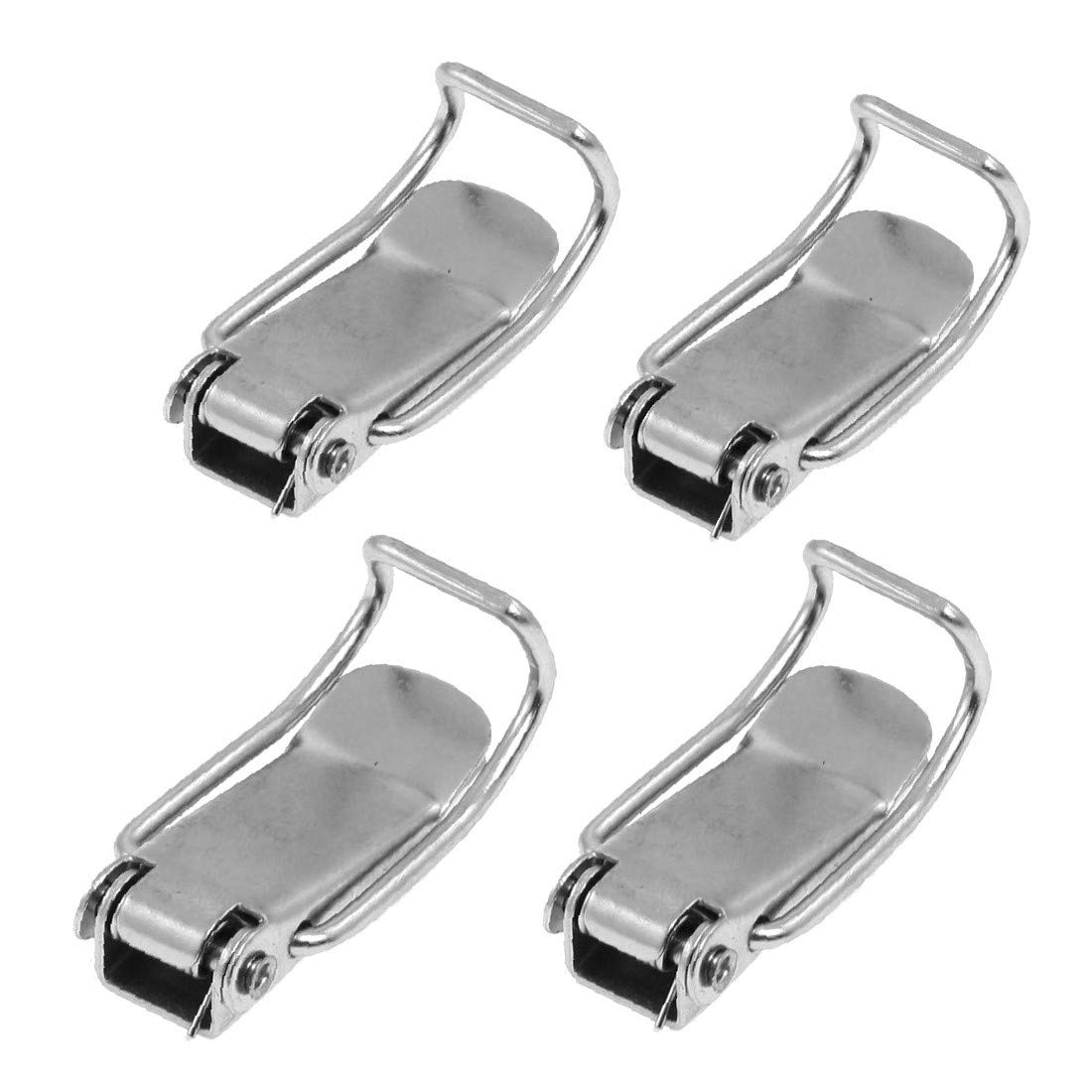 4-Piece Stainless Steel Toolbox Chest with Silver Toggle Latches - Heavy Duty Storage for Tools, Hardware & DIY Supplies - Perfect for Workshops, Garages & Home Organization