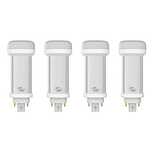 Euri Lighting EPL-1100v LED PL Vertical Retrofit Bulb - 12W (18W Equivalent) 1100 Lumens, Soft White 3000K, Non-Dimmable, G24Q-3/GX24q Base, DLC Listed - Pack of 4 - Perfect for Kitchens, Bathrooms & Commercial Spaces