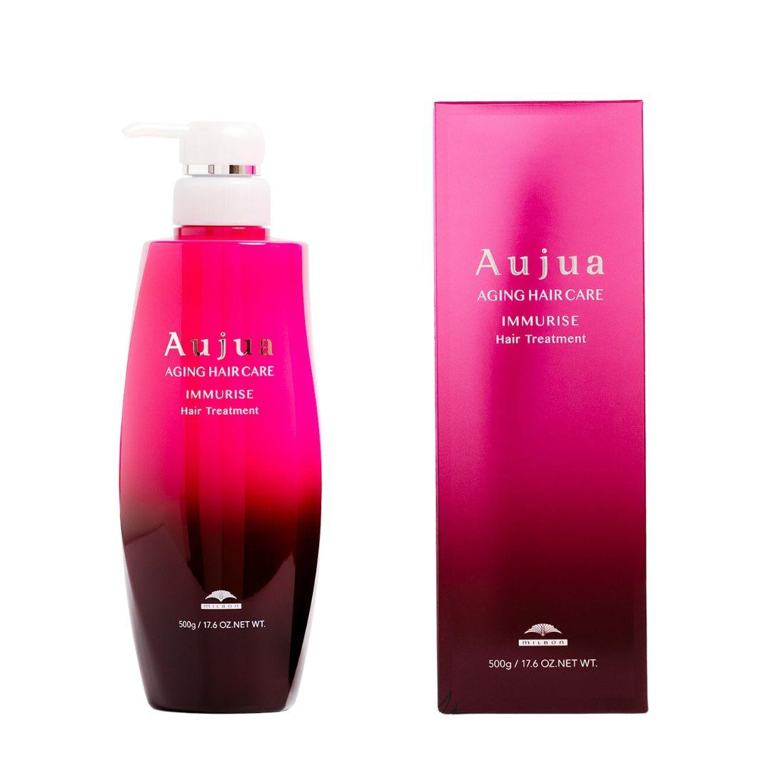 Milbon Aujua Immurise Conditioner 500g - Repairing Treatment for Damaged & Aging Hair - Deep Moisturizing & Nourishing for Dry, Brittle Hair - Salon-Quality Hair Care at Home