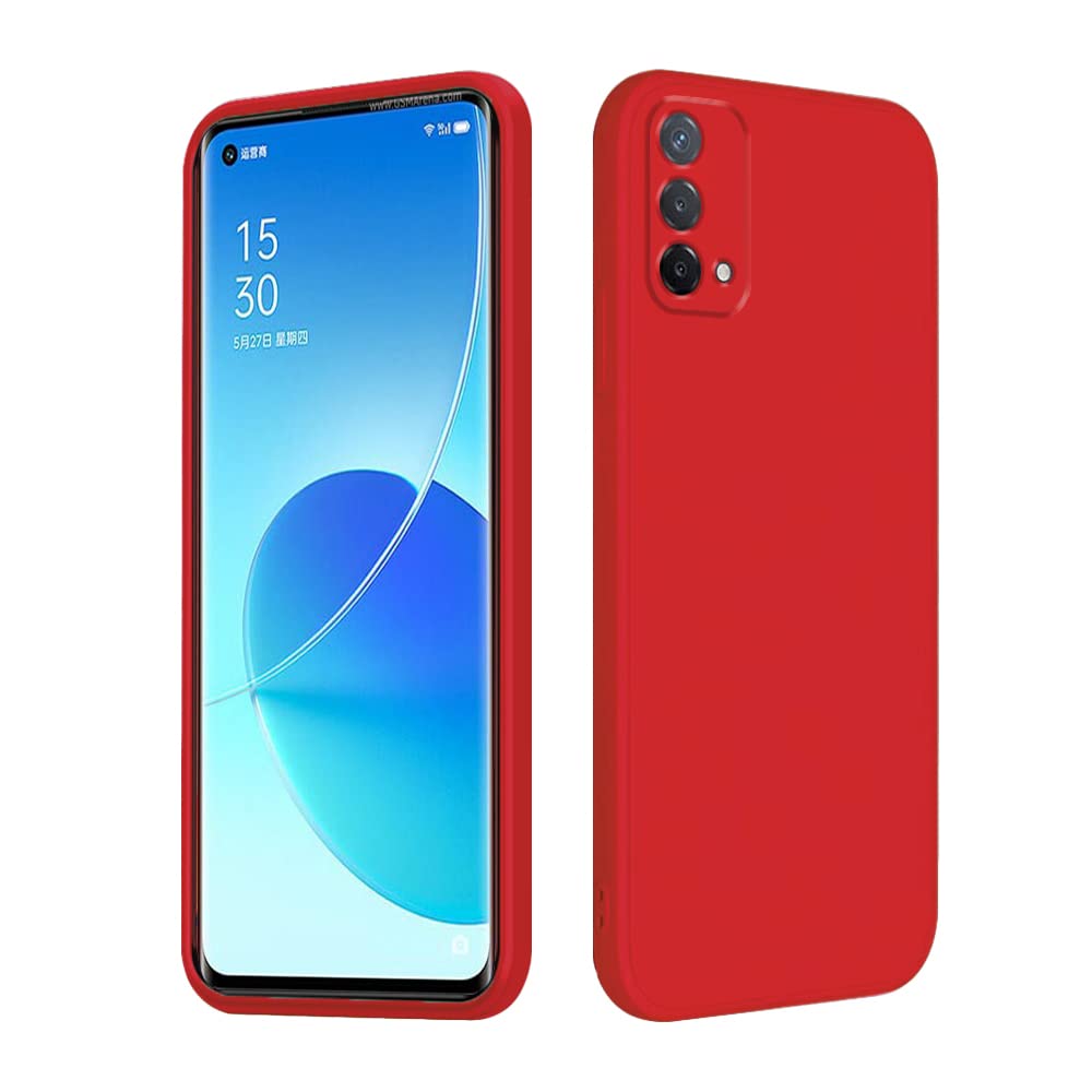 Shockproof Silicone Phone Case for Realme GT Master Edition - Ultra Slim Square Design, Anti-Scratch Full Body Protection (Red) | Perfect for Daily Use, Travel & Outdoor Activities