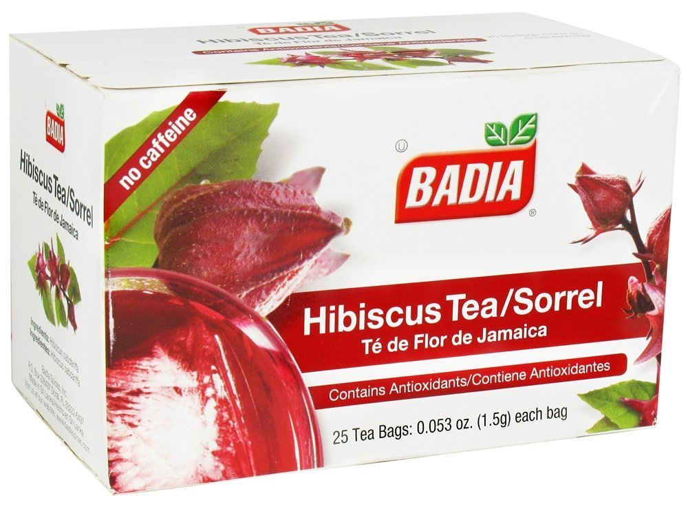 Premium Badia Hibiscus Tea Bags - 25 Tea Bags per Box (Pack of 10) | Natural Herbal Tea for Relaxation, Detox & Immune Support | Perfect for Iced Tea, Hot Tea & Healthy Beverages