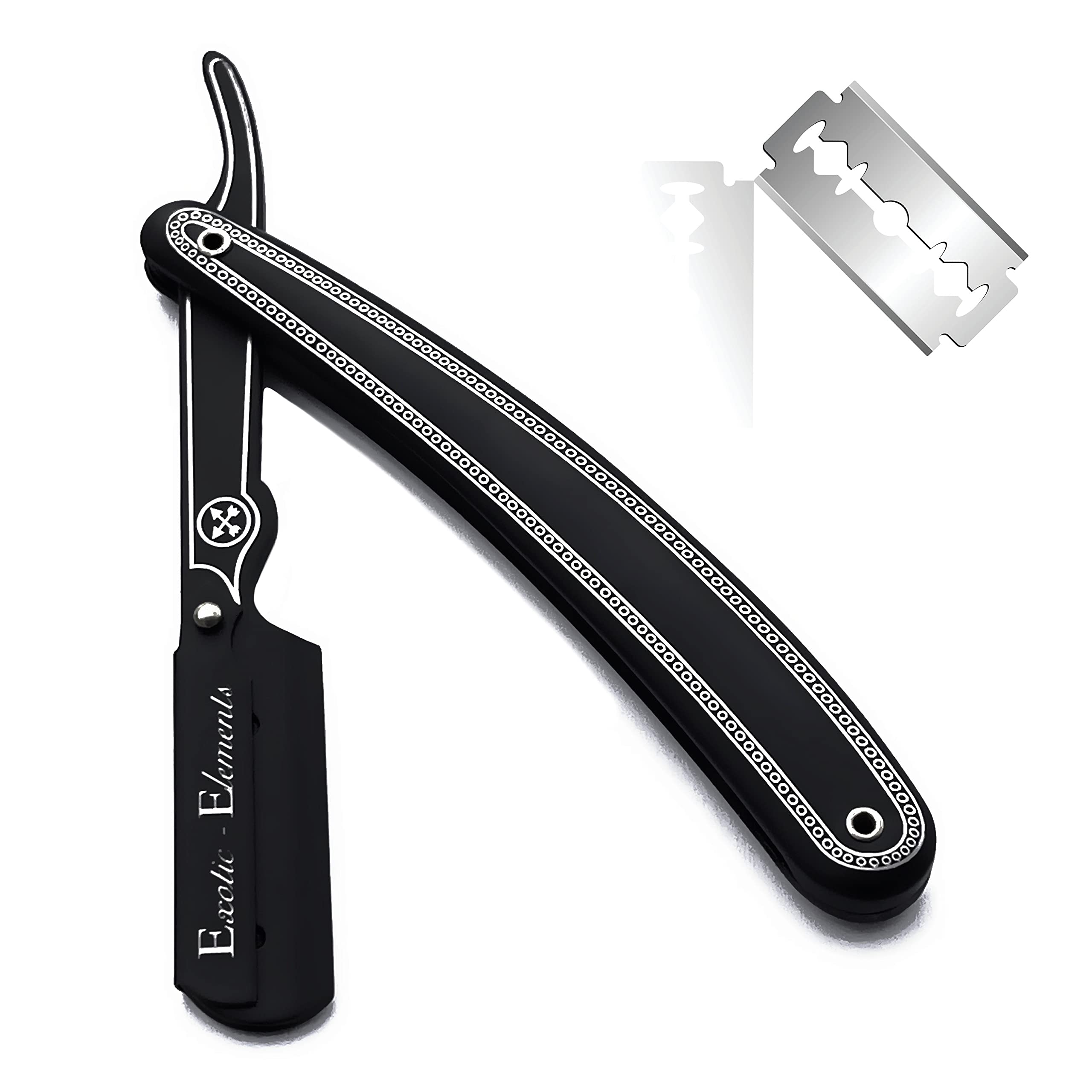 Professional Barber Straight Edge Razor - High-Quality Steel Shaving Blade for Barbershops & Salons - Compatible with Disposable Double Edge Blades - Perfect for Precise Shaving & Grooming at Home or Salon