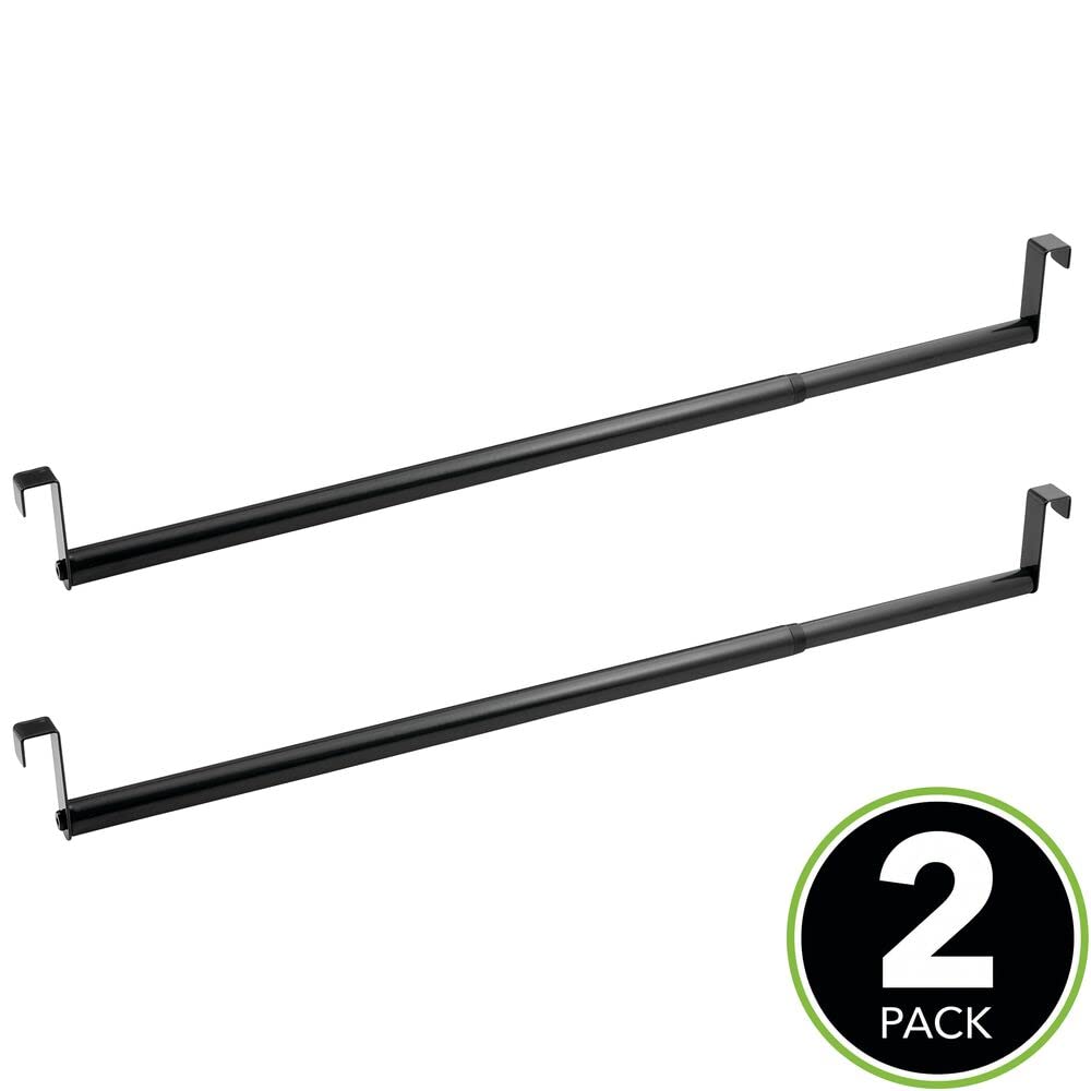 mDesign Modern Metal Expandable & Adjustable Closet Rod - 19.5