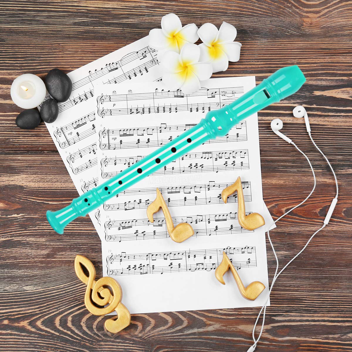Descant Soprano Recorder - Professional ABS Plastic Flute Instrument for Kids & Beginners with Cleaning Rod & Carrying Case - Perfect for School Music Class, Home Practice & Early Childhood Education