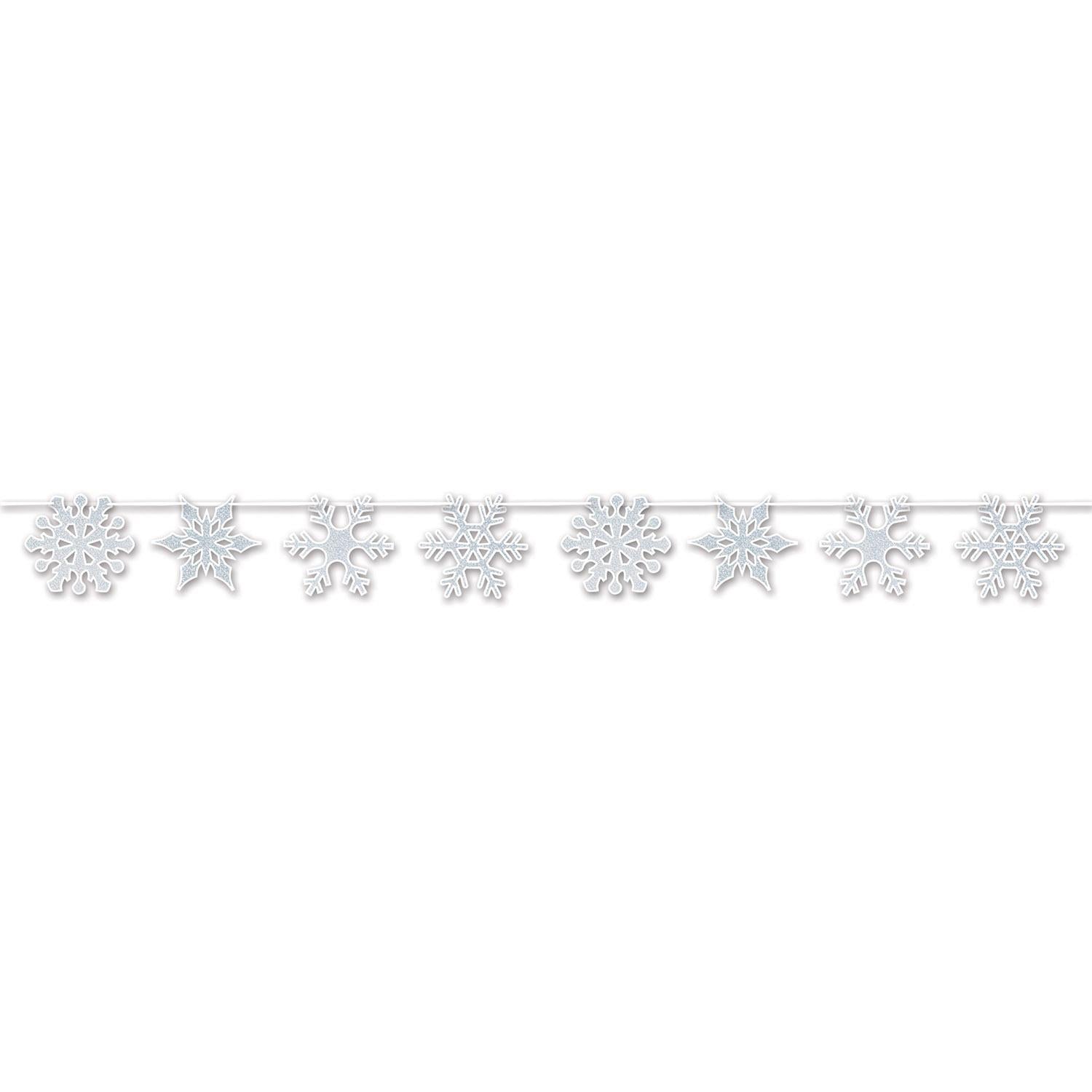 12 Pack Beistle Christmas Snowflake Streamers - Premium Holiday Party Decorations for Home, Office & Festive Events