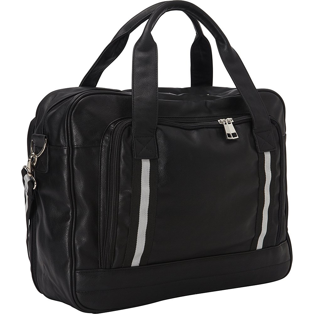 Bellino Cooper Laptop Briefcase for Men & Women - Slim Professional Business Computer Bag with Shoulder Strap - Water-Resistant Office Work Bag for Daily Commute & Business Travel (Black, One Size)