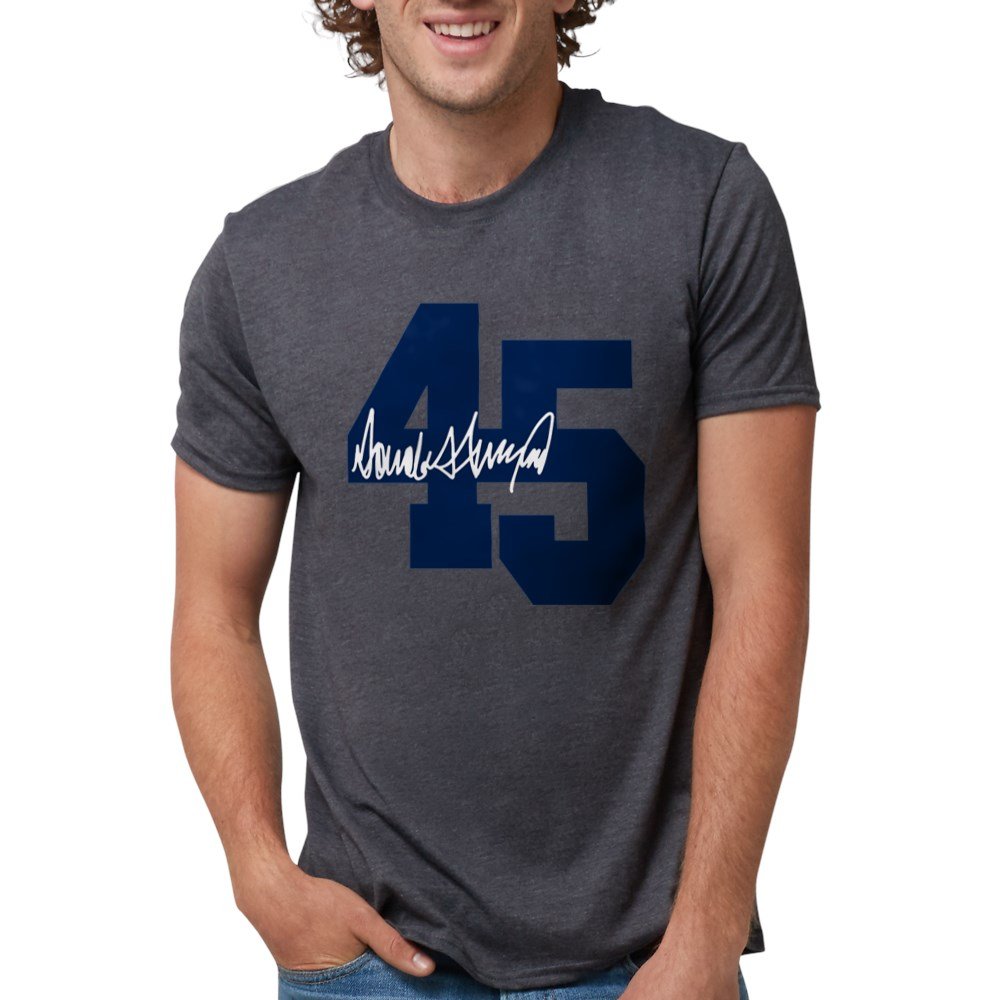 Donald Trump 45th President Tri-Blend T-Shirt | Vintage Political Tee for Men & Women | Perfect for Campaign Rallies, Patriotic Events & Conservative Gifts