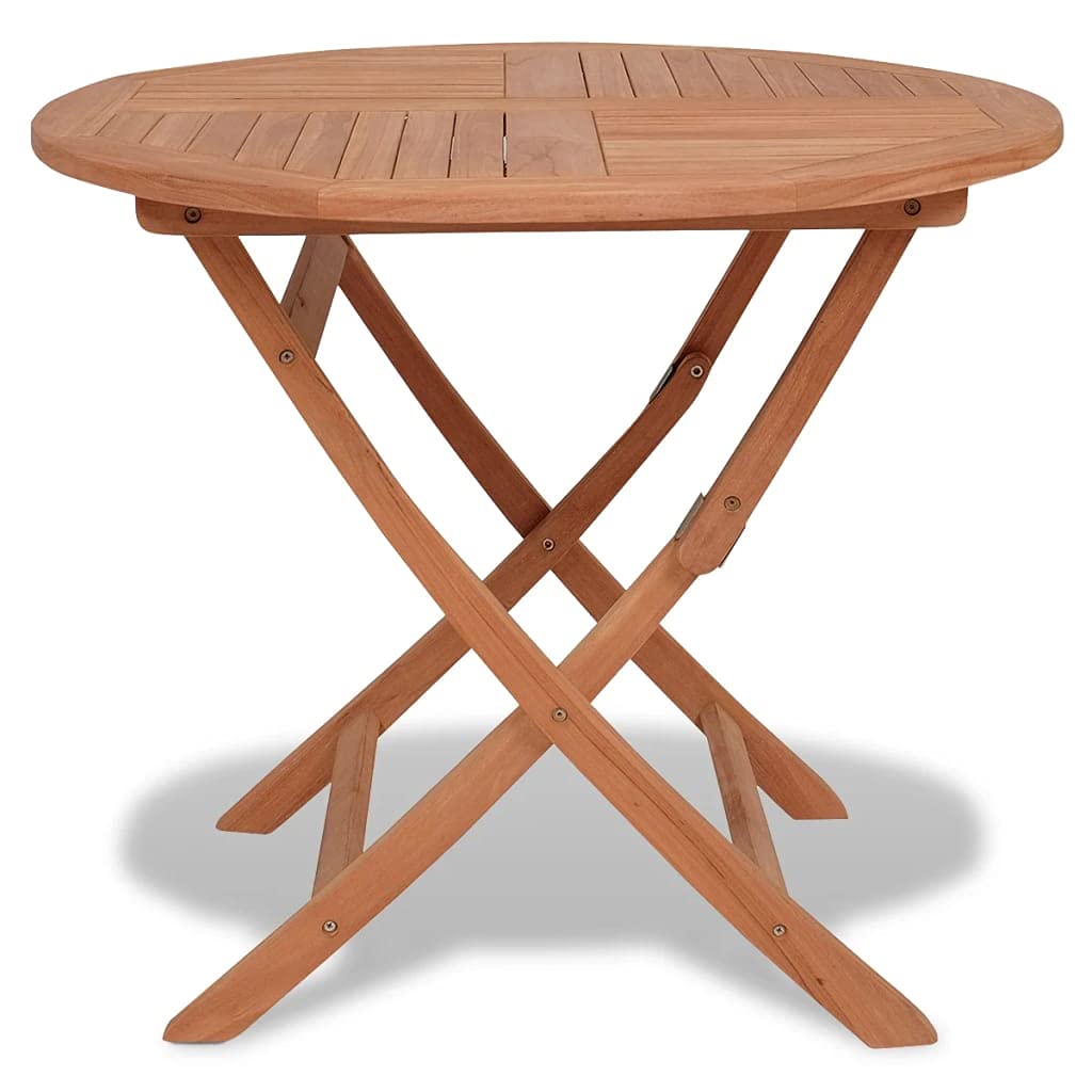 Round Folding Patio Dining Table - 33.5