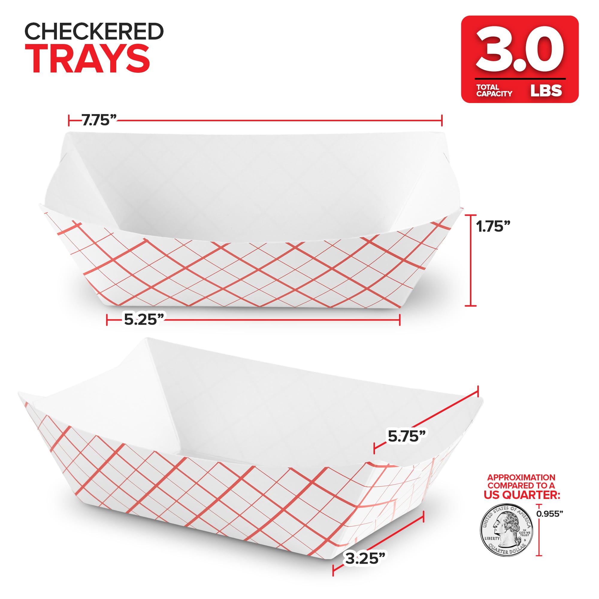 250-Pack Large Disposable Paper Food Boats (5.75