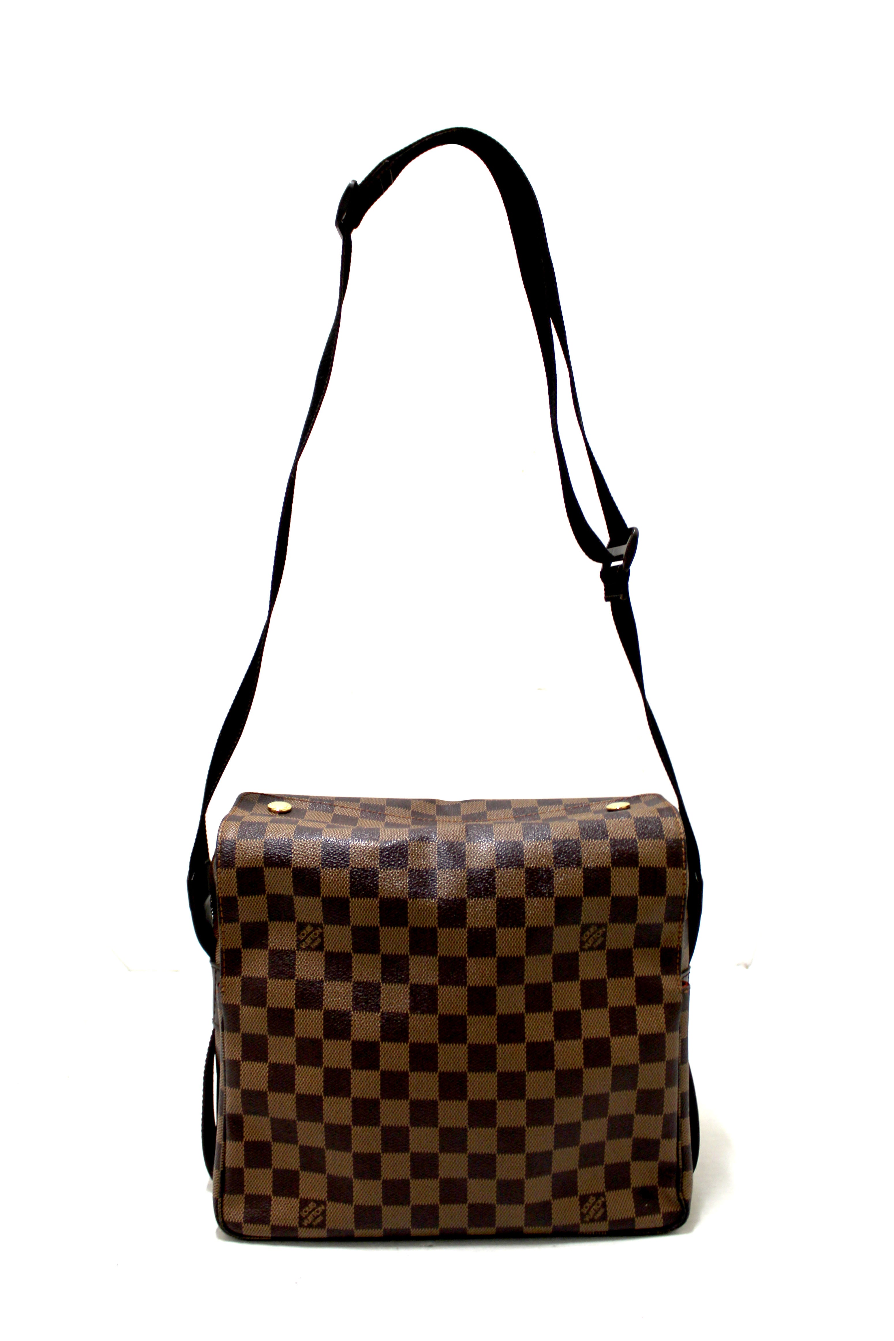 Authentic Louis Vuitton Damier Ebene Canvas Naviglio Messenger Bag for Men - Luxury Crossbody Bag for Work, Travel & Everyday Use
