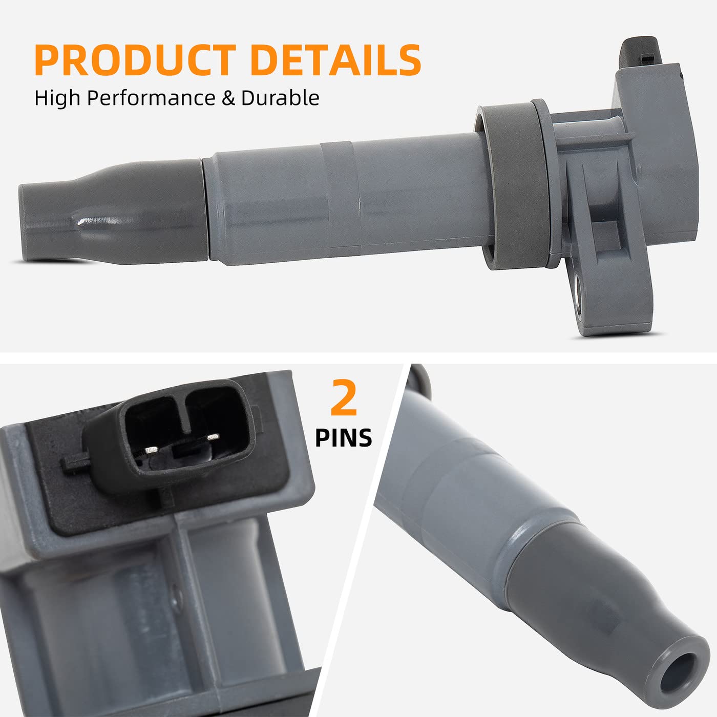 High-Quality Ignition Coil Replacement for Hyundai Azera, Kia Cadenza, Santa Fe, Sonata, Veracruz, Sorento & More - Compatible with L4 V6 Engines - Perfect for DIY Auto Repair & Engine Performance Enhancement