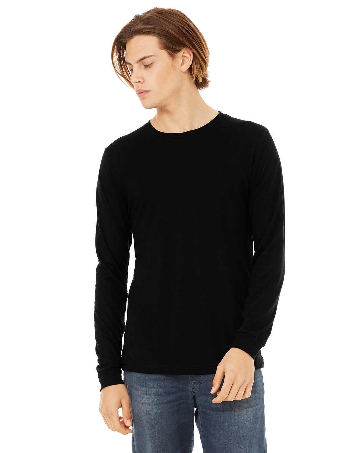 Bella + Canvas 3513 Unisex Triblend Long Sleeve T-Shirt | Soft Comfort Fit Crew Neck Tee for Men & Women | Perfect for Casual Wear, Layering & Everyday Outfits