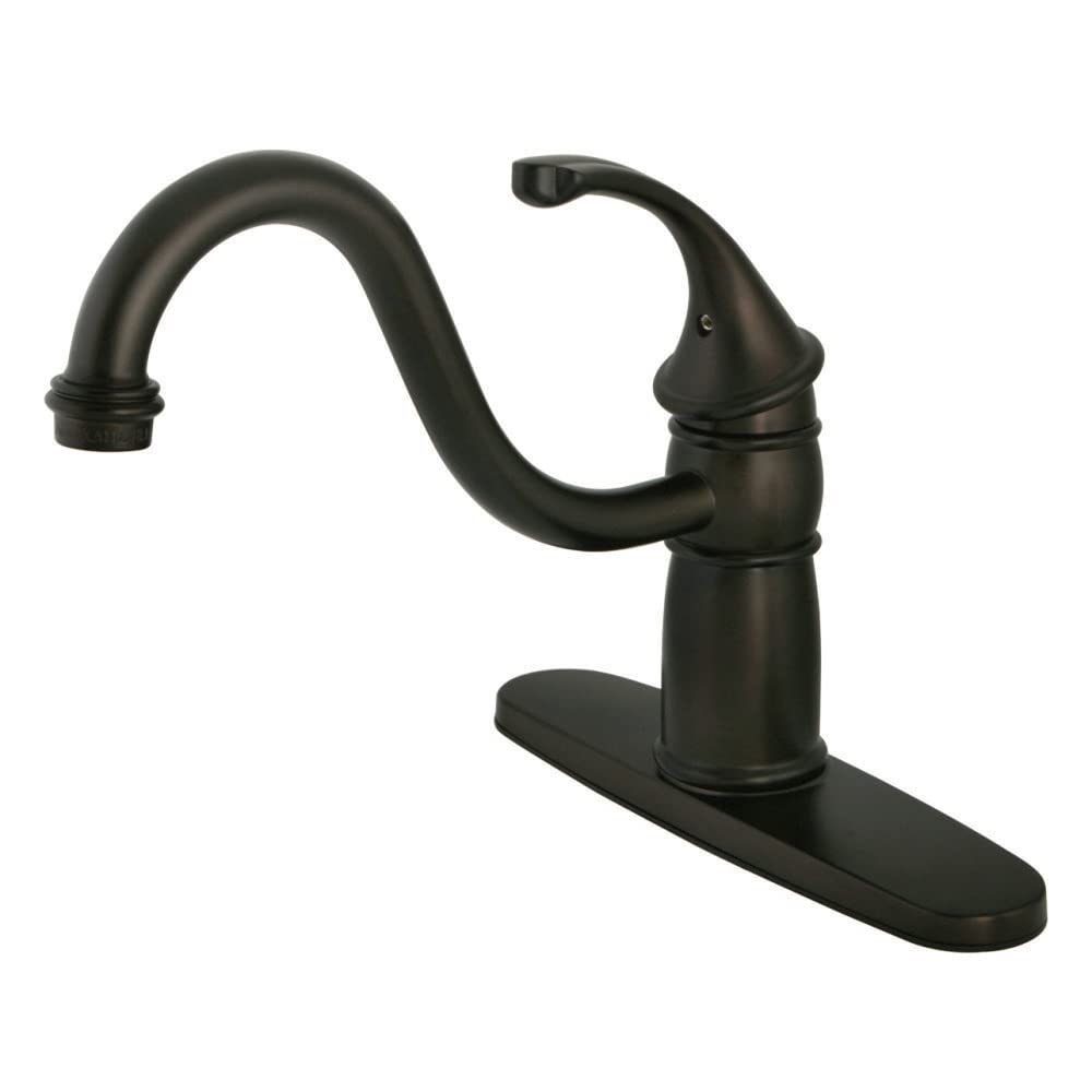 Kingston Brass KB1575GLLS Single Handle Pull-Down Kitchen Faucet in Oil Rubbed Bronze - Perfect for Modern Farmhouse & Rustic Style Kitchens