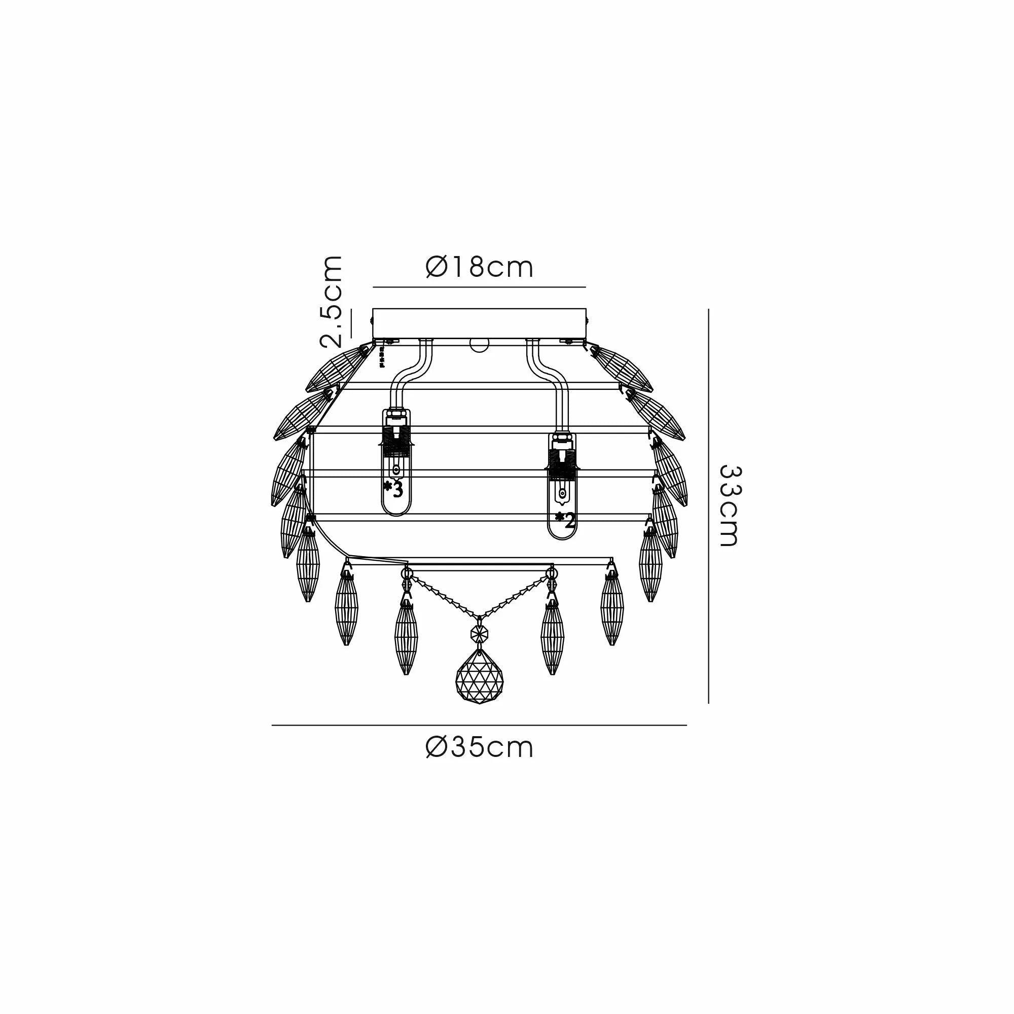 Consten Waterproof G9 Ceiling Light IP44 - Perfect for Bathroom, Kitchen & Outdoor Use