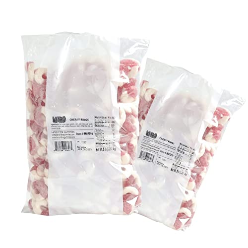 Premium Cherry Gummy Rings - Bulk 2-5 LB Bags | Land Of The Gummies | Party Favors, Movie Snacks & Office Treats