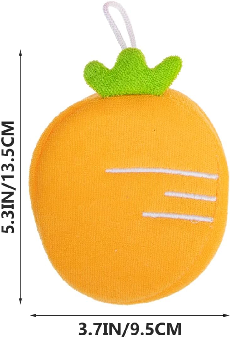 Baby Station Baby Fresh & Fruity Multicolored Bath Sponge Set - 2 Pack | Soft & Safe Wash Sponges for Newborns & Toddlers | Gentle Bath Time & Skin Care Essentials