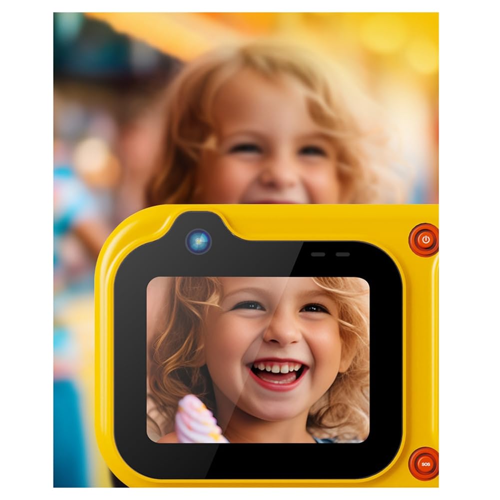 Uhidka Waterproof Kids Camera - 3M Underwater Dual Camera for Swimming & Outdoor Adventures | Child-Friendly Action Camera for Beach, Pool & Snorkeling (Blue)