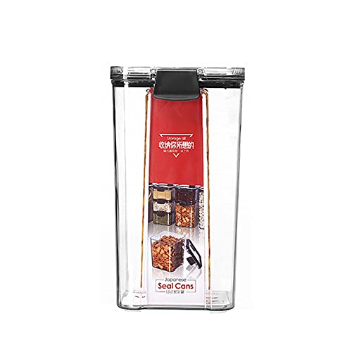 Airtight Food Storage Containers with Lids - 1300ml Clear Plastic Pantry Organizers for Pasta, Cereal, Multigrain & Dry Foods | Stackable Kitchen Containers for Refrigerator & Cabinet Storage