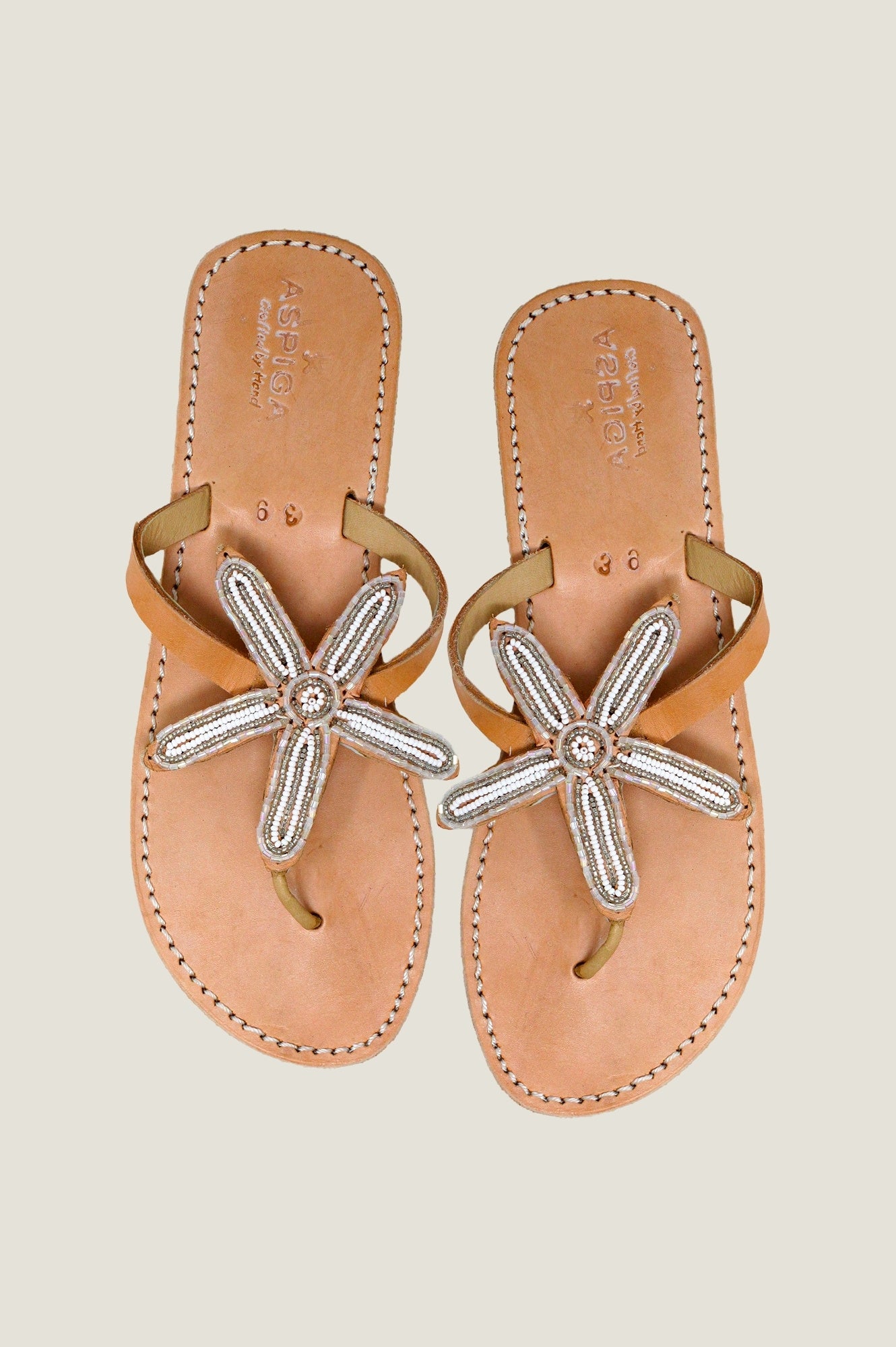 Flower Star Sandals for Women - Comfortable Summer Beach Sandals with Rhinestones | White & Silver Glitter | Perfect for Vacation, Pool Party, and Casual Outings