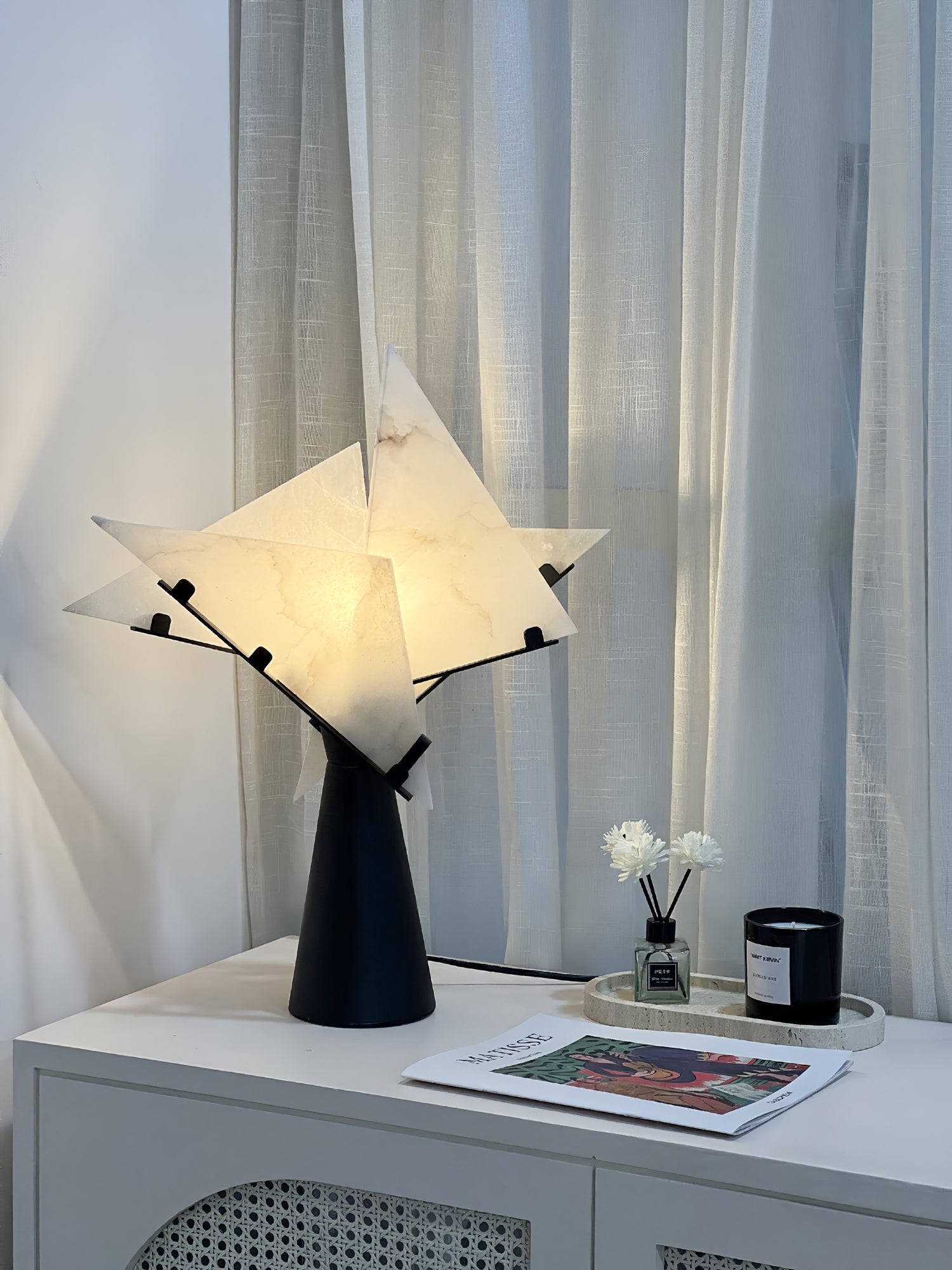 Pierre Chareau Style Modern Table Lamp - Adjustable LED Desk Light for Home Office, Bedroom & Living Room Decor - Perfect for Reading, Working & Ambient Lighting