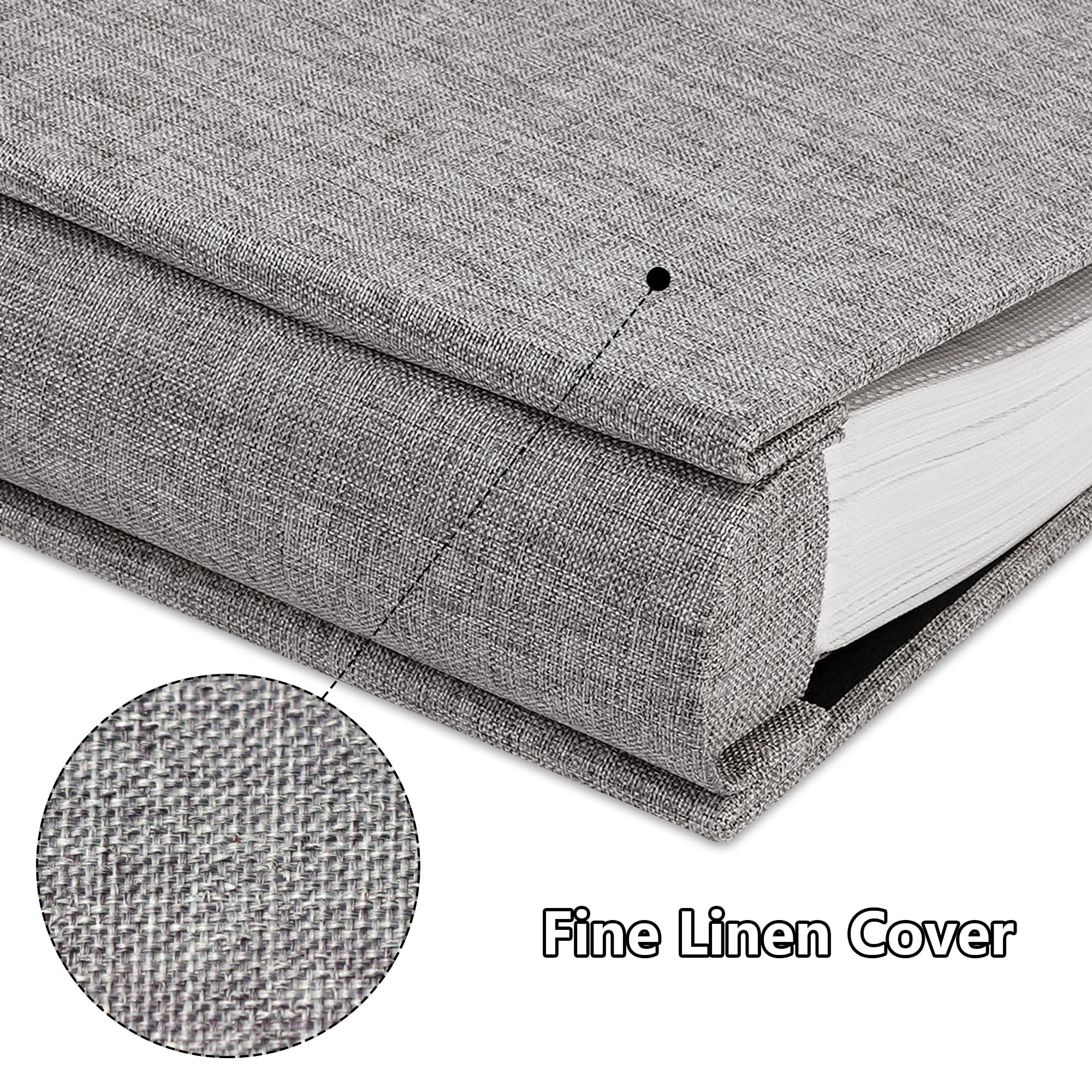 4x6 Photo Album with 1000 Pockets - Large Capacity Linen Cover Picture Book for Family, Wedding & Baby Photos | Holds Vertical Pictures | Perfect for Home Decor, Gift Giving & Memory Preservation (Grey)