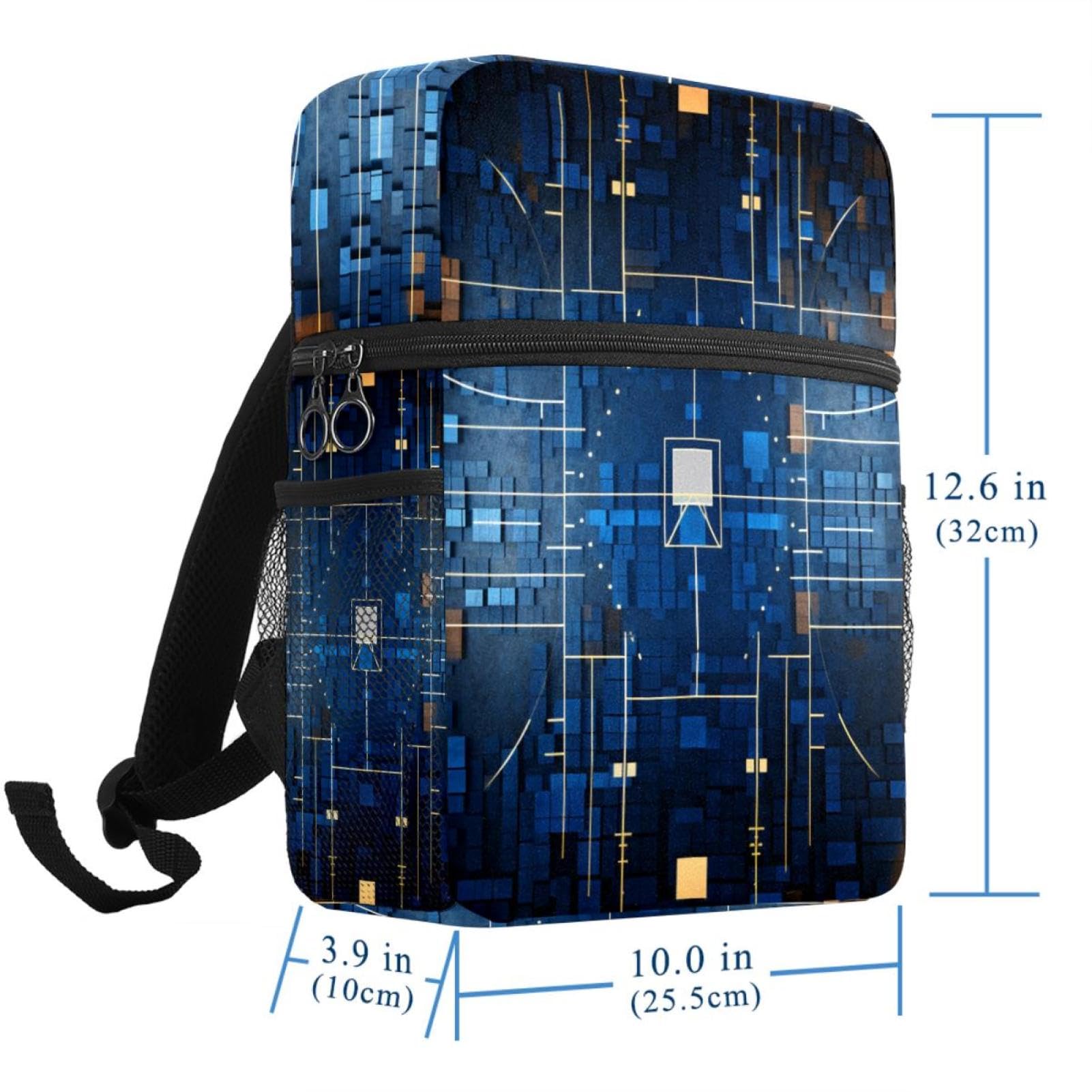Men's & Women's Travel Backpack - Durable Basketball Court Design Backpack for Hiking, Gym & Daily Use