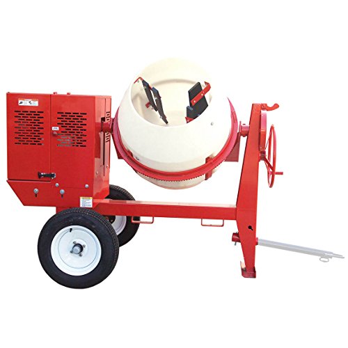 Honda GX-240 Powered 9 cu. ft. Poly Drum Concrete Mixer - Heavy Duty Construction Equipment for Cement, Mortar & Stucco Mixing | Perfect for Job Sites, DIY Projects & Home Renovations