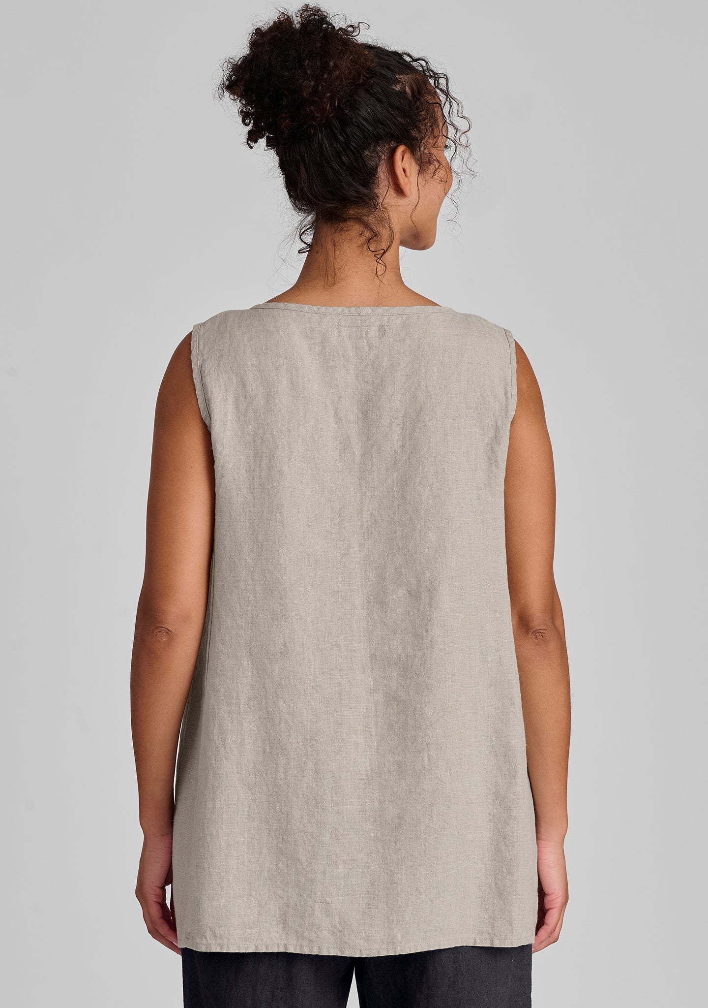 Stylish Side Pocket Tunic Linen Tank Top for Women - Breathable Summer Blouse with Pockets - Perfect for Beach, Vacation & Casual Outings