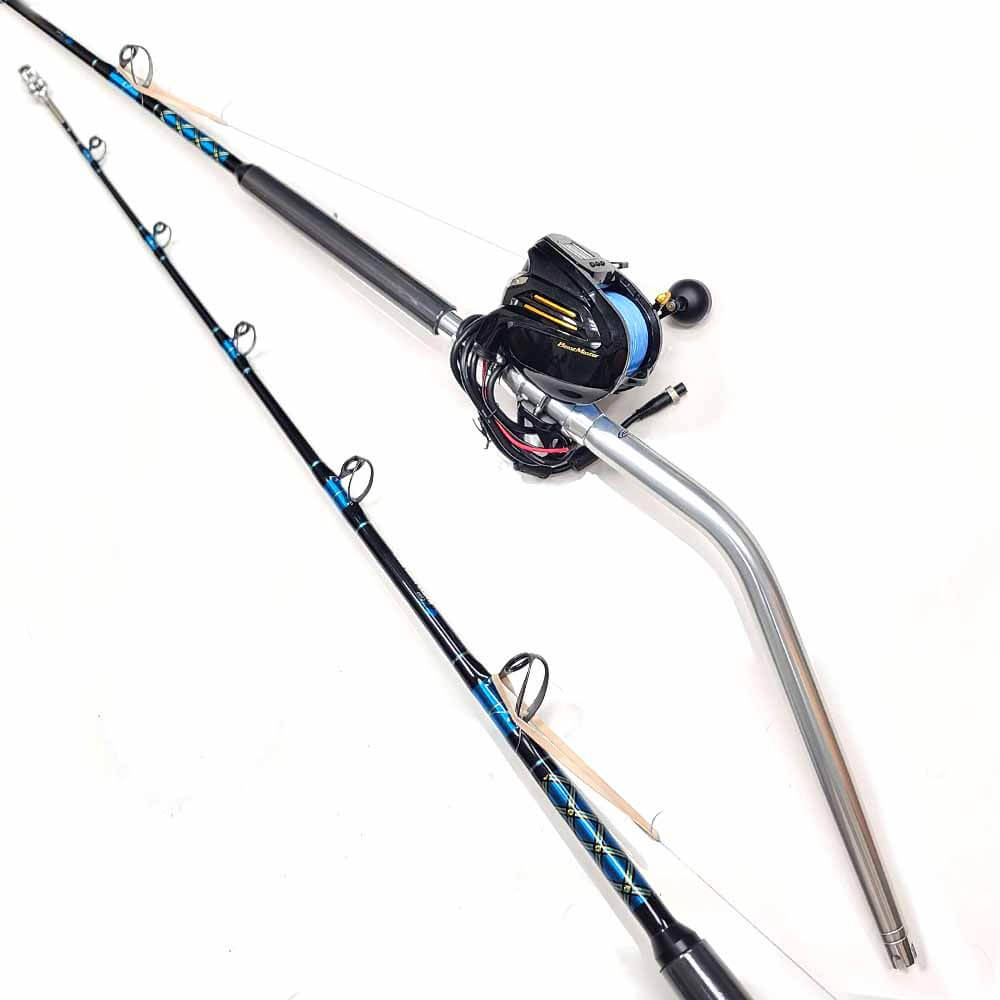 Shimano Beastmaster 9000B Electric Fishing Reel with 6' 60-150lb Deep Drop Rod Combo - Saltwater Offshore Trolling & Bottom Fishing for Tuna, Grouper, and Snapper