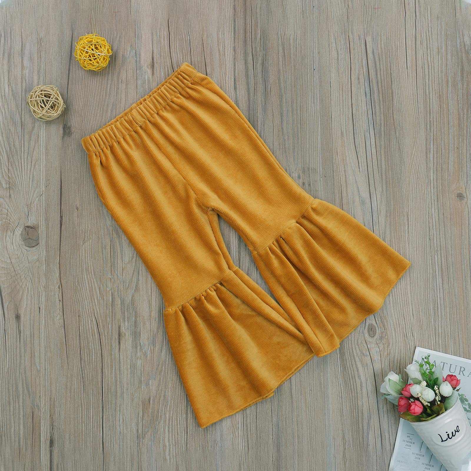 Toddler Bell Bottom Pants for Baby Girls - Soft Ruffle Leggings with Flared Design | Perfect for Playtime, Parties & Photo Shoots