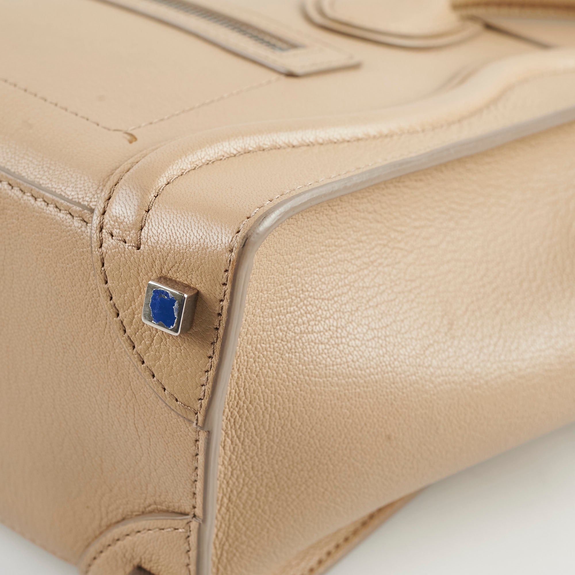 Celine Micro Luggage Bag in Dune - Luxury Leather Crossbody Handbag for Women | Perfect for Work, Travel & Everyday Use