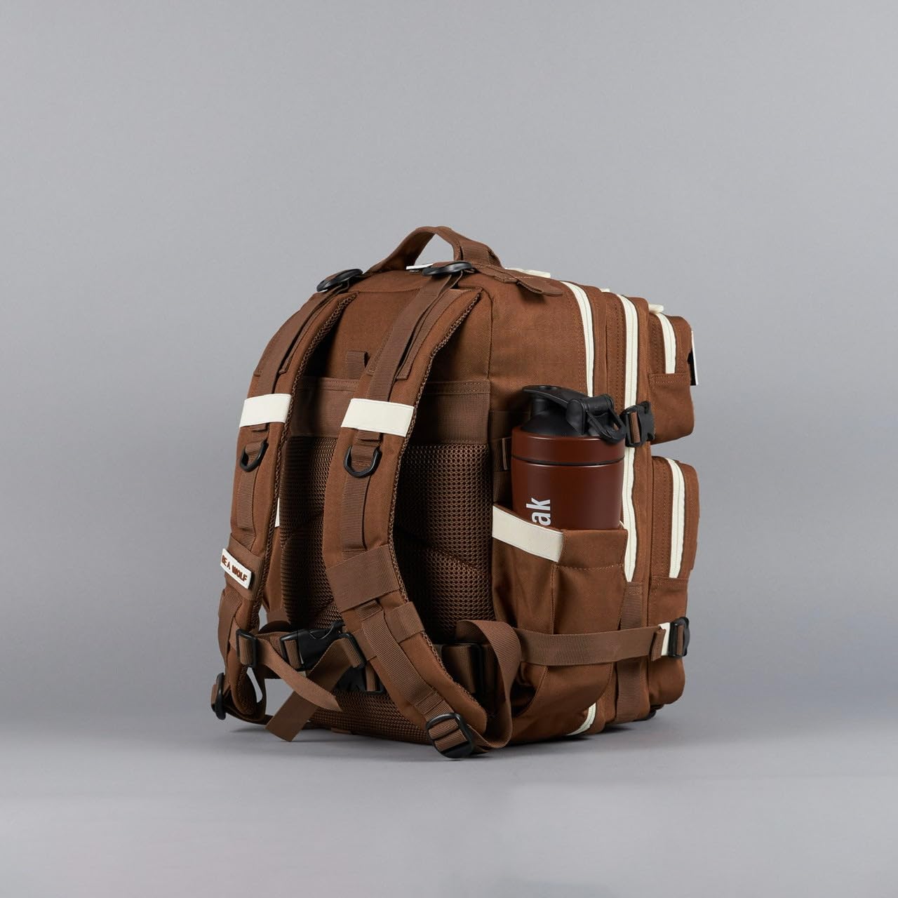 WOLFpak 25L Waterproof Hiking Backpack - Mocha Brown for Outdoor Adventures, Travel & Daily Commute