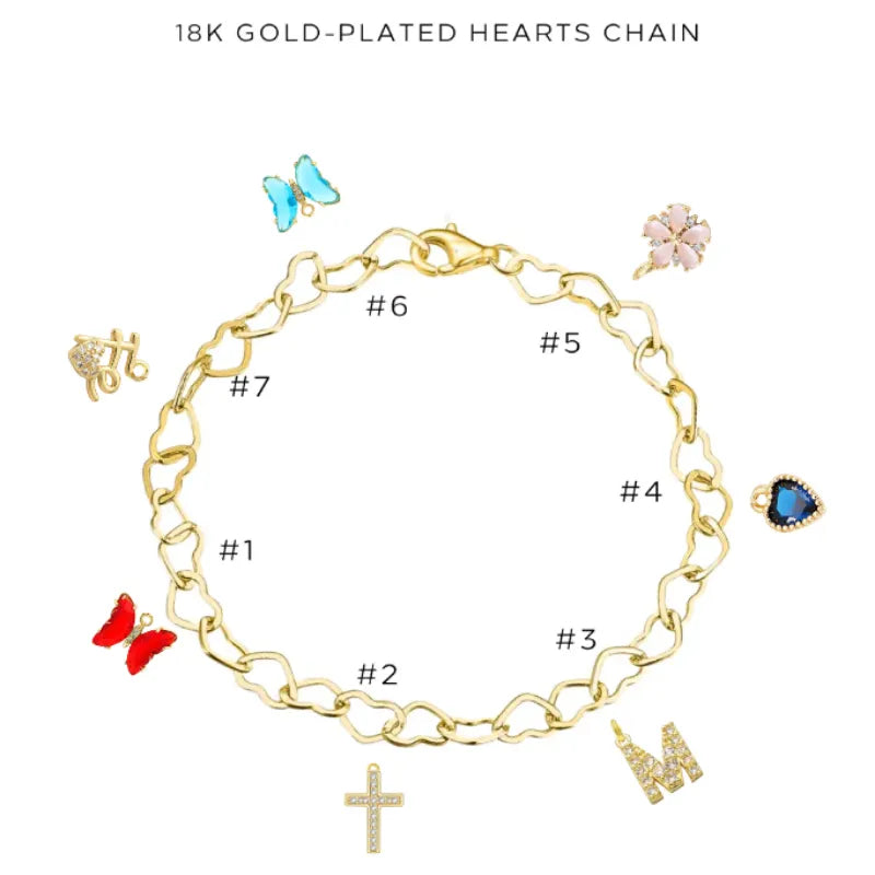 Elegant Charm Bracelet with Assorted Charms - Perfect for Gifts, Parties & Everyday Wear | $46.00