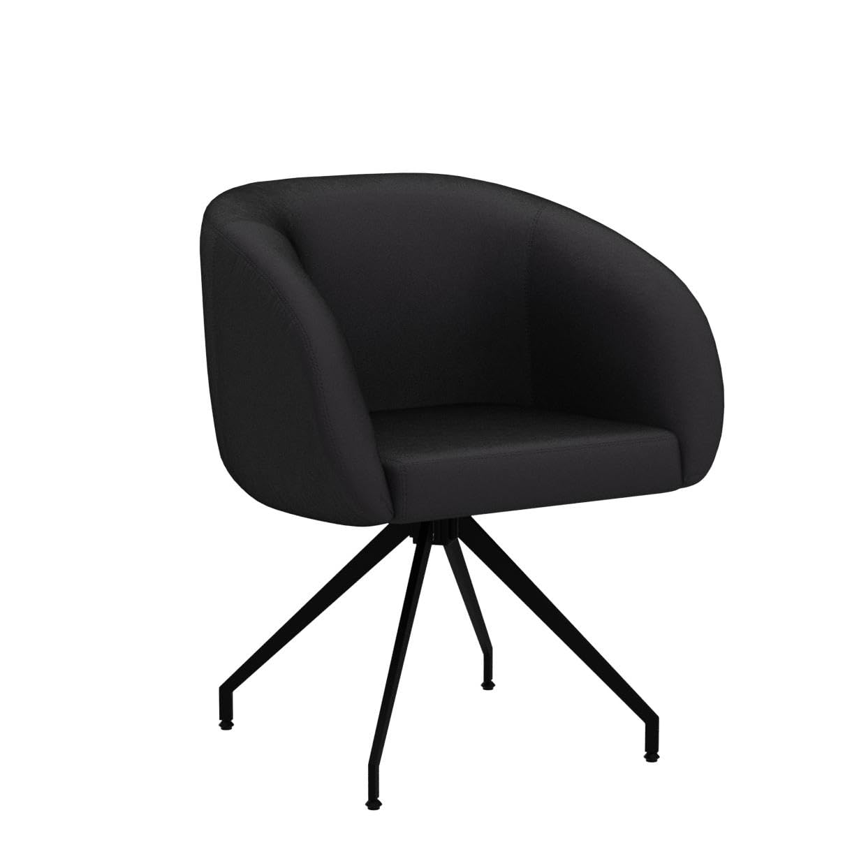 LukeAlon Modern Velvet Swivel Black Boucle Chair - 20