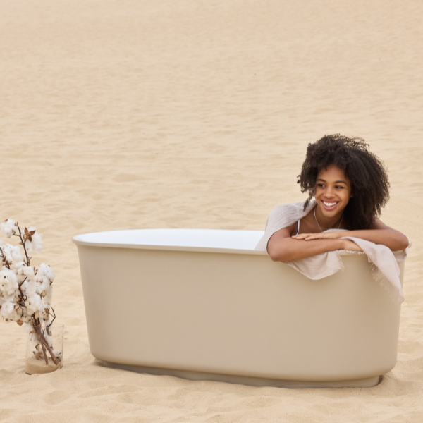 BelBagno Berg 59-inch Freestanding Bathtub - Modern Acrylic Soaking Tub for Luxury Bathrooms | Perfect for Spa Relaxation & Master Suite Retreats