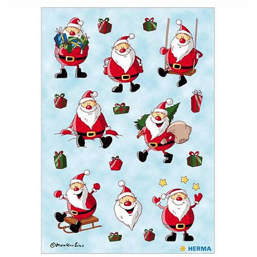 Christmas Santa Claus Stickers (3421) - Festive Holiday Decals for Gifts, Cards, Scrapbooking & DIY Crafts