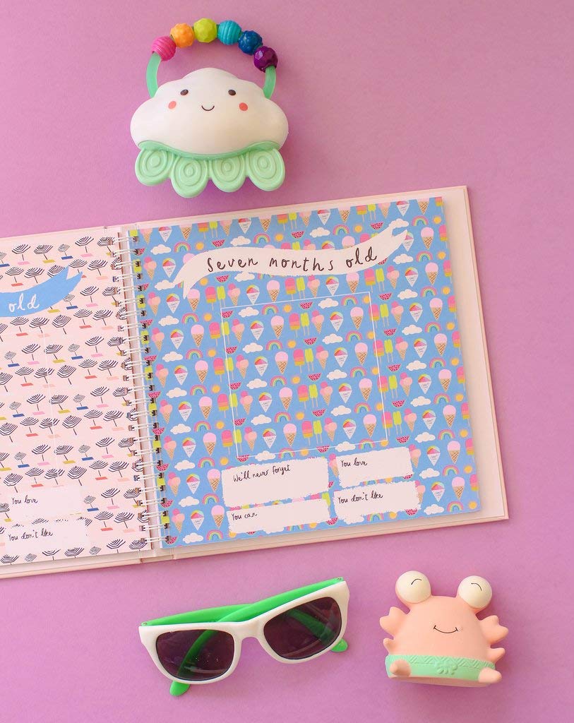 Lucy Darling Little Beach Babe Memory Book - First 5 Years Baby Journal, Photo Album & Scrapbook for Girls | Unique Keepsake Baby Book & Milestone Diary | Perfect Gift for New Moms, Busy Parents | Capture Beach Memories, First Steps & Special Moments