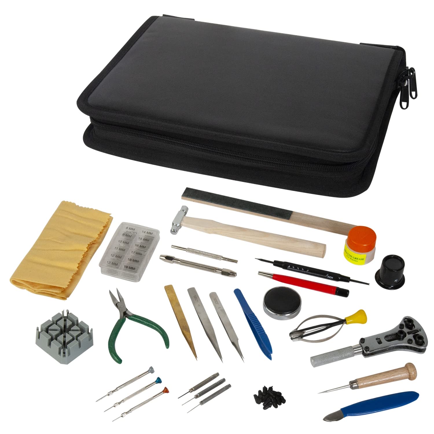 28-Piece Professional Watch Repair Tool Kit - Complete Watchmaking & Maintenance Set for DIY Watch Repair, Battery Replacement, Band Adjustment - Perfect for Watchmakers, Jewelers & Hobbyists