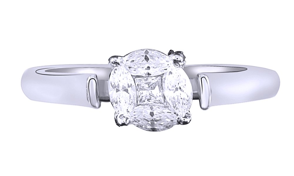 14K Gold Over Sterling Silver White Cubic Zirconia Solitaire Vintage Engagement & Wedding Ring - Perfect for Proposals, Anniversaries, and Special Occasions