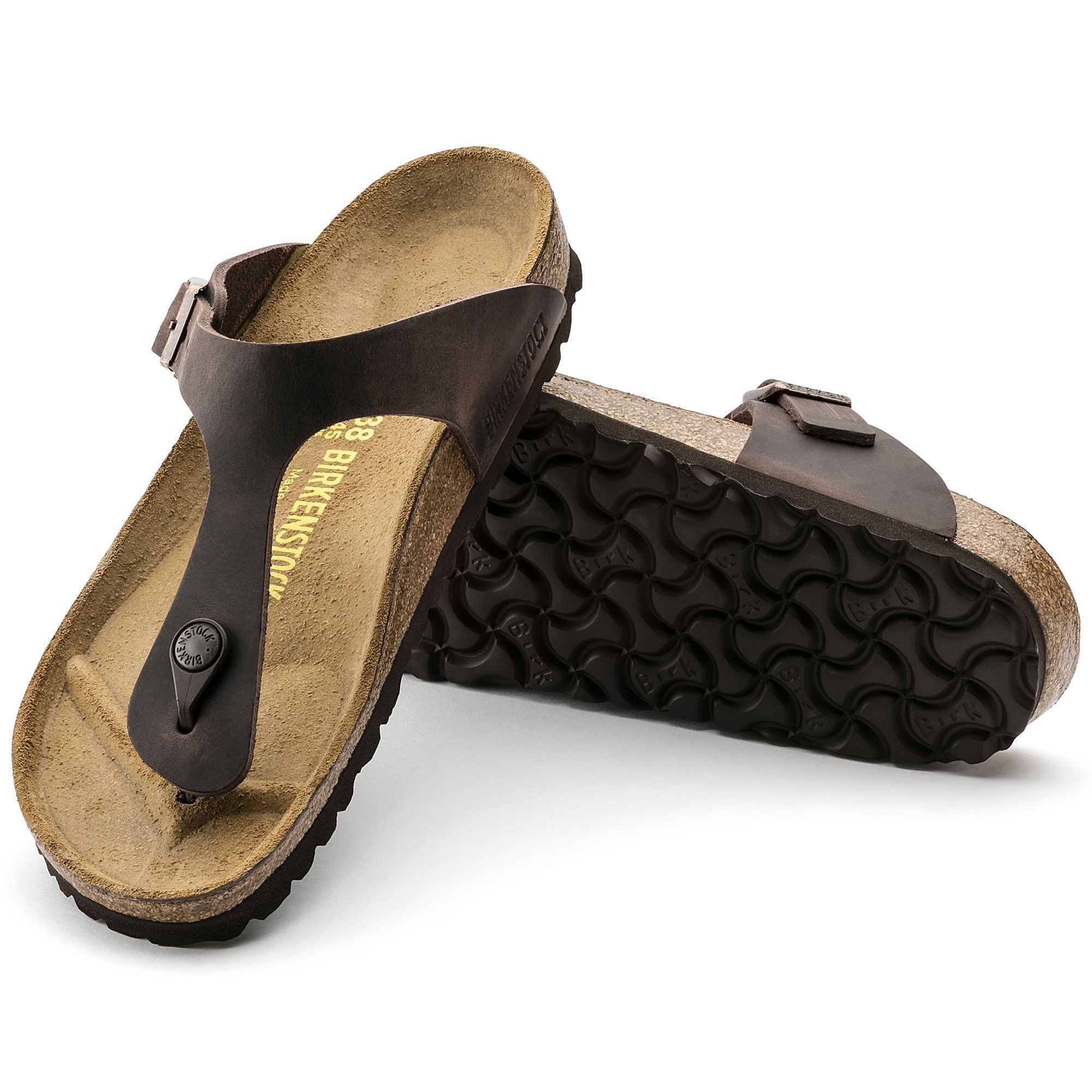 BIRKENSTOCK GIZEH Women's Sandals - Habana Oiled Leather Comfort Footbed Slides | Perfect for Summer, Beach, Travel & Casual Wear