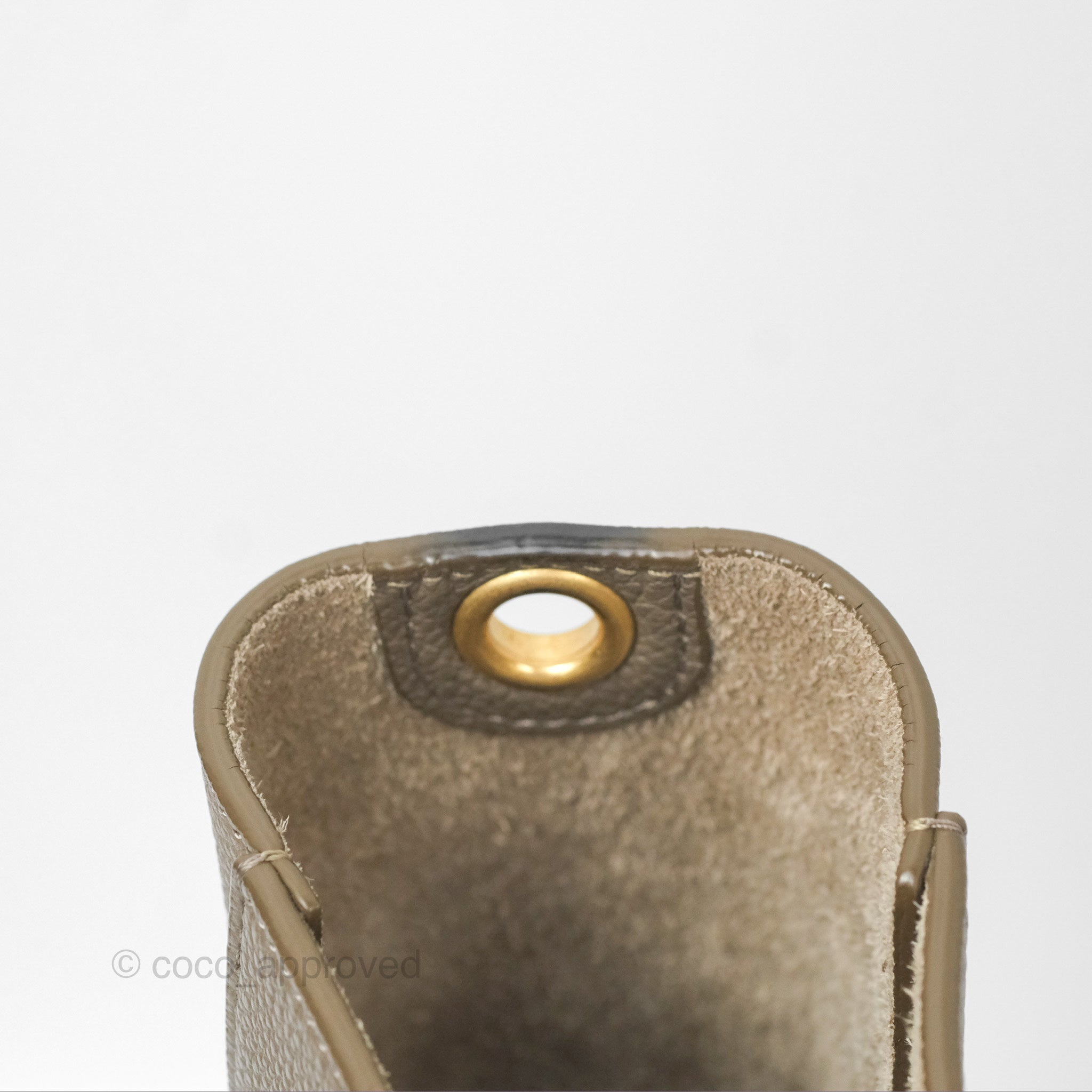 Celine Small Sangle Bucket Bag in Taupe Grained Calfskin with Gold Hardware - Perfect for Work, Travel & Everyday Luxury