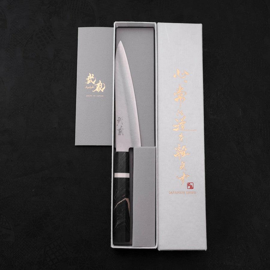 VG-10 Stainless Steel Petty Knife 150mm - Marbled Maple Wood Handle - Razor Sharp Japanese Kitchen Knife for Slicing, Peeling & Precision Cutting - Perfect for Chefs & Home Cooking