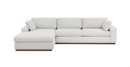 Malaga Left Facing Sectional Sofa - Modern L-Shaped Couch for Living Room, Family Room & Home Theater | Comfortable Fabric Upholstery with Reversible Chaise
