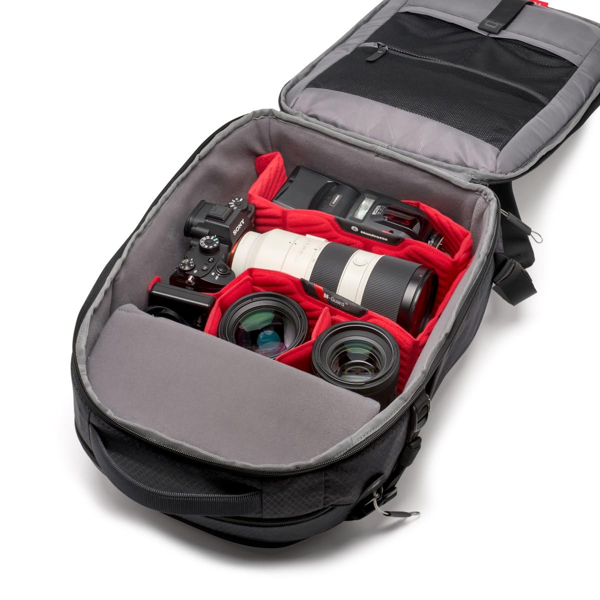 Manfrotto PRO Light Backloader S Professional Camera Backpack - Top & Rear Access, Double Tripod Mount, Customizable Dividers (Black) - Perfect for Travel, Outdoor Photography & Studio Shoots
