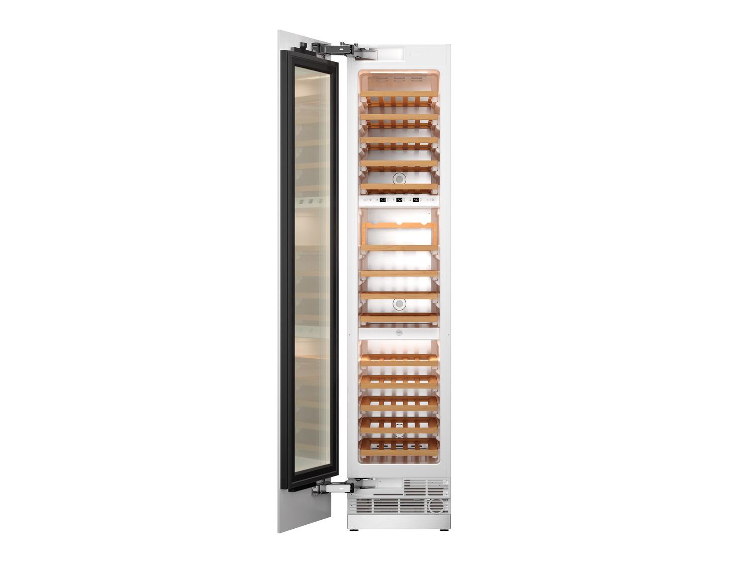 Bertazzoni REF18WCBPLV 18 Inch Built-In Wine Cooler Column - Panel Ready Left Hand Door for Kitchen & Dining Room Wine Storage