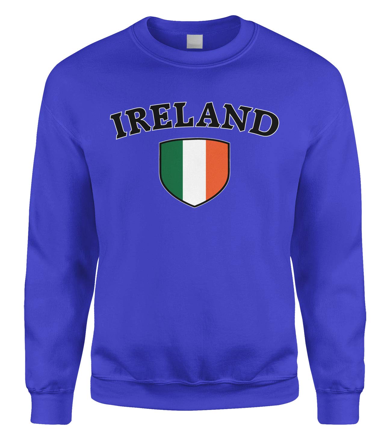Irish Ireland Flag Crest Country Shield Crewneck Sweatshirt - Comfortable Unisex Pullover for St. Patrick's Day, Irish Pride & Casual Wear