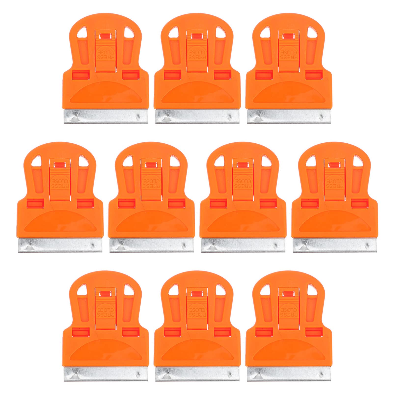 DOITOOL 10-Pack Plastic Scrapers - Mini Razor Blade Scraper Tools for Removing Stickers, Labels & Decals - Adhesive Remover & Gasket Cleaning Kit for Home, Office & DIY Projects - Perfect for Windows, Glass, Tiles & Hard Surfaces