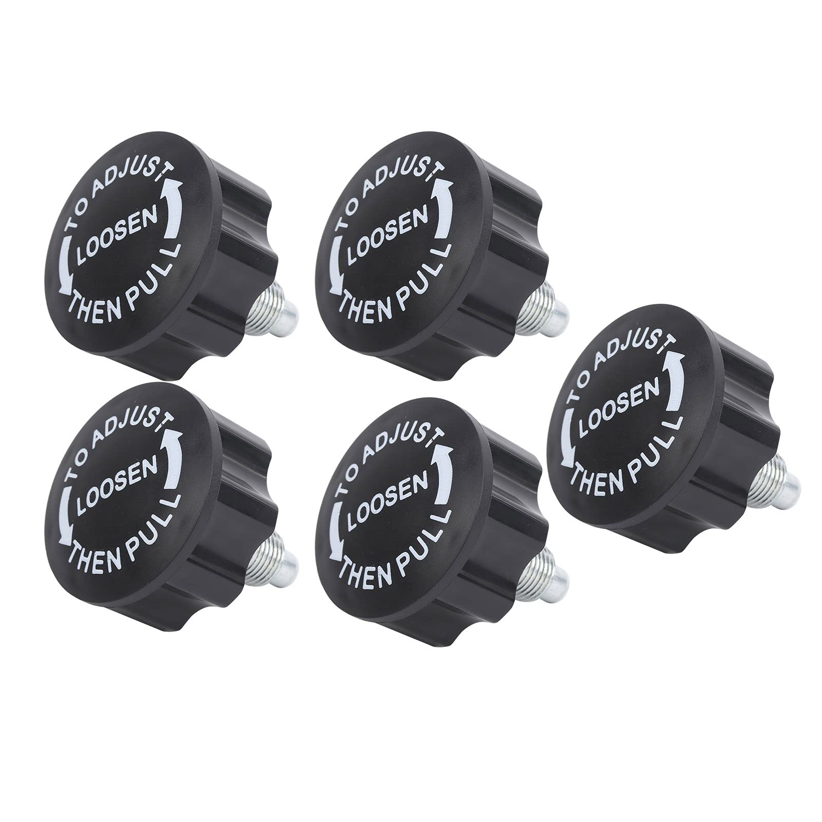 5-Piece M16 Pop Pull Pin Knob Set for Fitness & Exercise Machines - Compatible with Bikes, Gym Equipment - Perfect for Home & Commercial Gyms, Training Centers