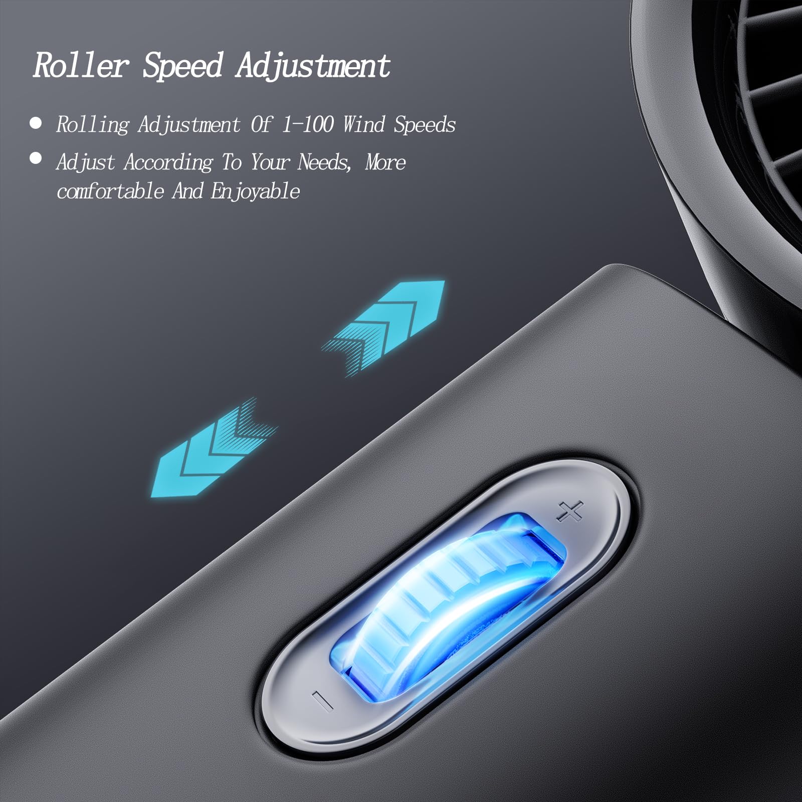 Portable Handheld Fan with Digital Display - 100 Speed Adjustable, 4200mAh Rechargeable Battery, Ultra-Quiet 3-in-1 Foldable Design - Perfect for Travel, Home, Office, Camping & Outdoor Activities (Black)