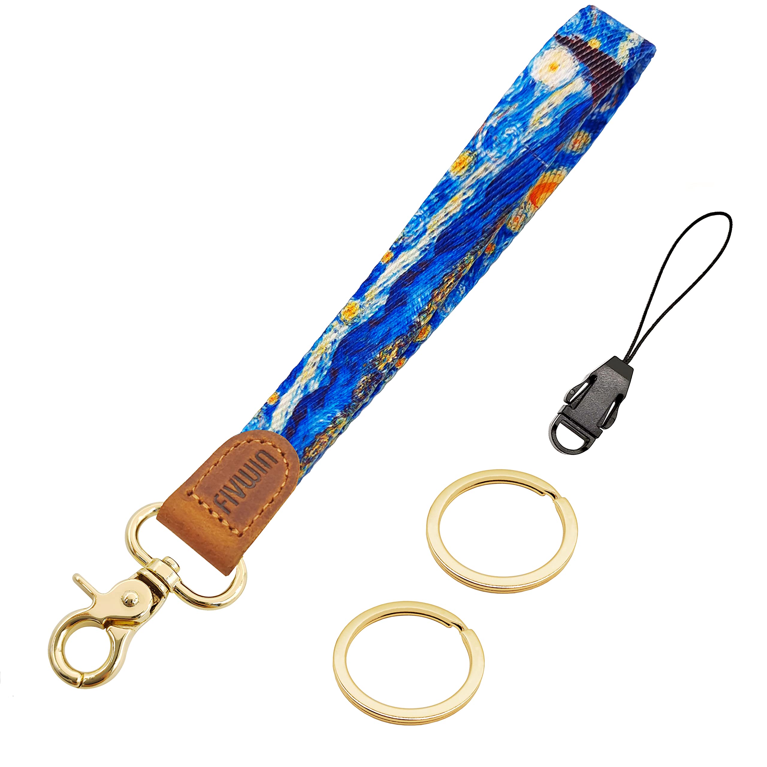 FIVWIN Adjustable Wrist Lanyard for Keys - Secure Keychain Holder with Wrist Strap for Women & Men - Perfect for Car Keys, Wallet, Phone, Camera (Ideal for Outdoor Activities, Travel & Daily Use)